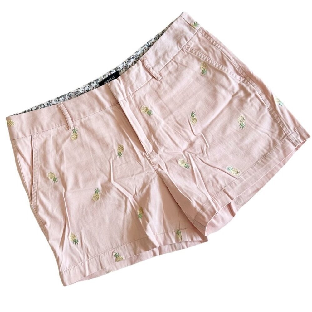 Jones & Co Women's Pineapple Embroidered Shorts - Size 8